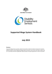 Supported Wage System Handbook