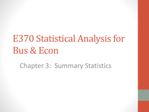 Chapter 3: Summary Statistics