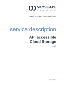 API accessible Cloud Storage – Service Description 5.1