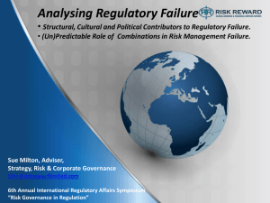 Risk Governance in Regulation - 8th Annual International