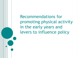 Early years slides - recommendations for practice and policy