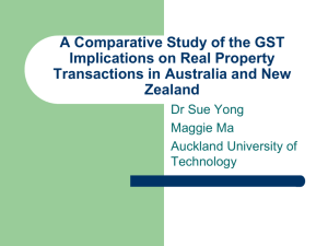 Maggie and Sue- Comparative GST study