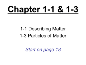 Chapter 1-1 & 1-3