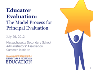 Educator Evaluation ESE Model System