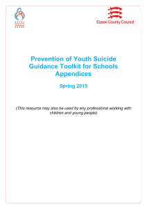 Prevention of Youth Suicide Guidance Toolkit