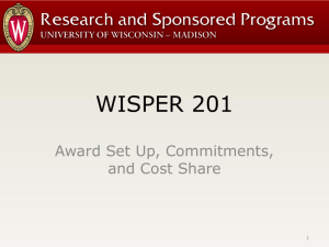 WISPER 201 - Research and Sponsored Programs