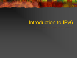 Introduction to IPv6