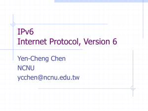 IPv6 - Yen-Cheng Chen / 陳彥錚