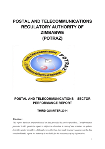 postal and telecommunications sector performance report