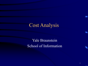 Cost analysis