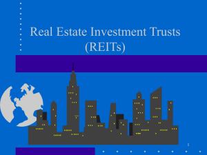 Real Estate Investment Trusts (REITs)