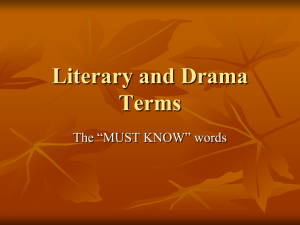Literary and Drama Terms