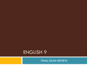 English 9 Exam Terms Review
