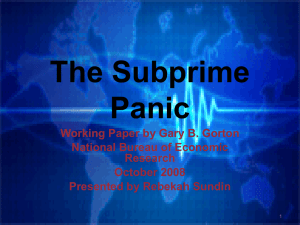 The Subprime Panic