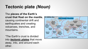 Tectonic plate (Noun)