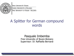 A Splitter for German Compound Words
