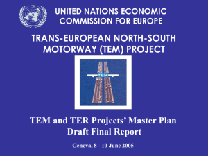 unece trans-european north-south motorway (tem) project