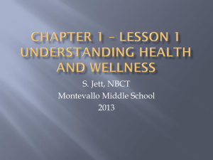 Lesson 1 Understanding health and wellness