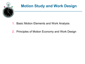 motion study and work design