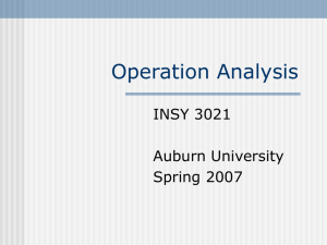 Operation Analysis - Auburn University