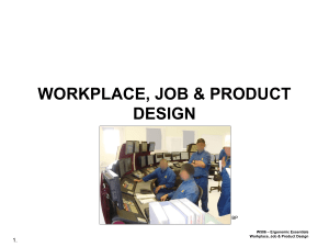 workplace, job & product design