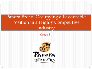 Panera Bread: Occupying a Favourable Position in a Highly