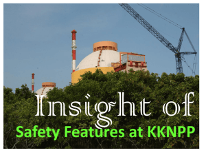 Safety Features at KKNPP - Nuclear Power Corporation of India