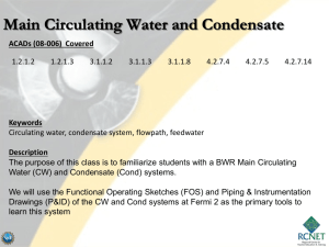 Main Circulating Water & Condensate Systems