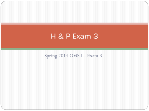 H & P Exam 3