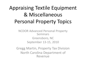 Martin - Appraising Textile Equipment & Miscellaneous Personal