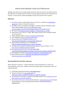 Extract from Identity e-book List of Resources