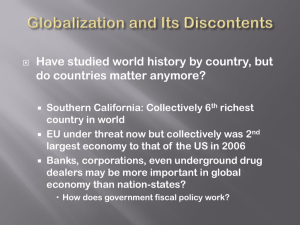 Globalization and Its Discontents - California State University, Fullerton