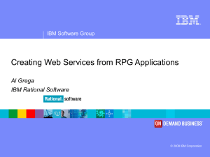 Creating Web Services from RPG Applications