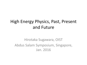 Past, Present and Future of High Energy Physics