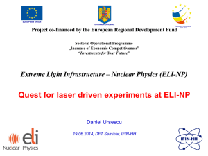 TDR1: Laser Driven Nuclear Physics
