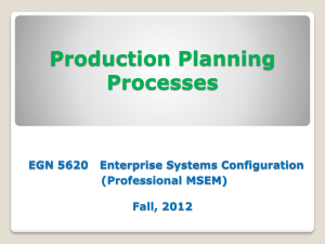 10. Production Planning Processes
