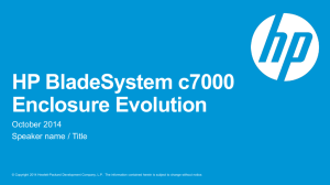 HP BladeSystem c7000 Enclosure Evolution