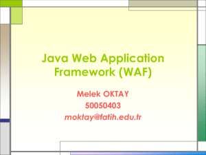 Java Web Application Framework (WAF)