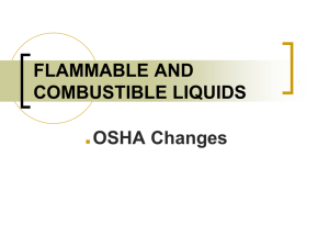 Flammable and Combustible Liquids – OSHA Changes