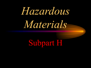 Hazardous Materials - Georgia Tech OSHA Consultation Program