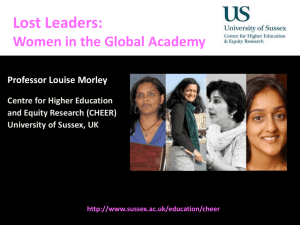 Lost Leaders: Women in the global academy [PPTX 2.22MB]