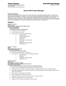 Senior SAP Project Manager
