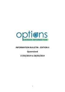 28 Mar Options Career Information Bulletin