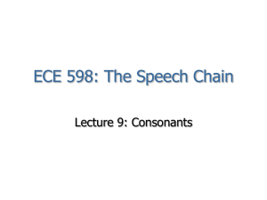 Lecture 9 - Illinois Speech and Language Engineering