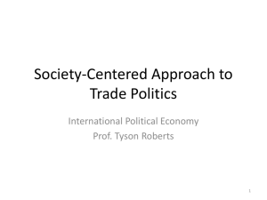 Politics of trade