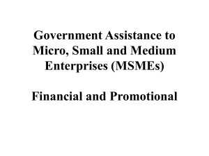 Government Assistance to Micro, Small and
