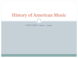 History of American Music