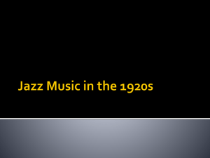 Jazz Music in the 1920s