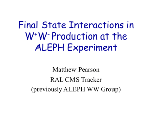 Final State Interactions in W+W- Production at the ALEPH Experiment