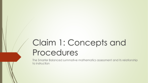 Claim 1: Concepts and Procedures